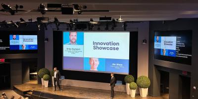 Dries Buytaert and Jim Shaw presenting Innovation Showcase at Engage NYC