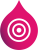 navy to pink gradient droplet with a target in the middle