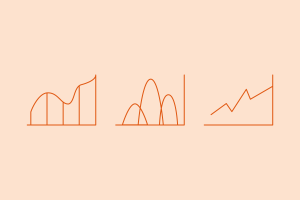 Three types of charts side by side