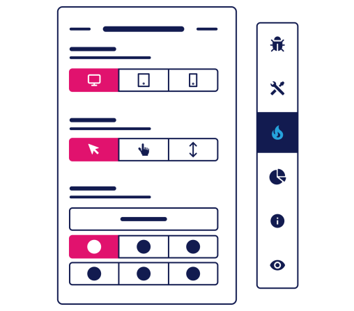 Illustration of the product browser extension heatmaps feature