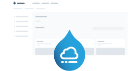 graphic representation of cloud platform interface with logo overtop