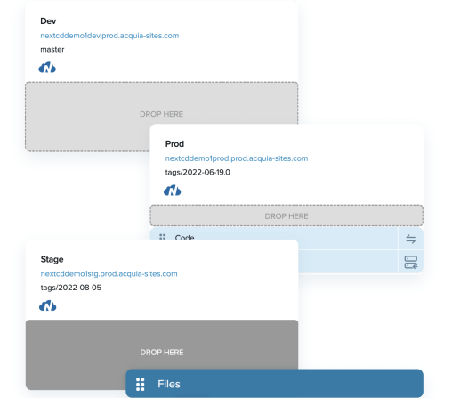 Cloud platform product screenshots