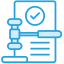 gavel in front of an approved document icon