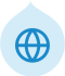 blue globe icon