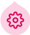 pink cog icon