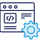 Dev environment with cog wheel icon