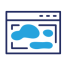 illustration of filled zones over a browser