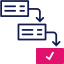 illustration of cascading boxes connected through sequential arrows