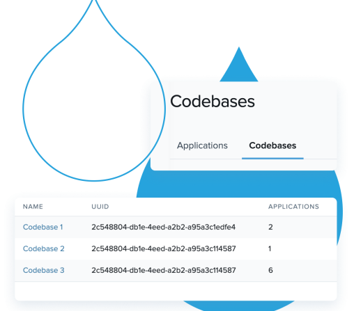 Stylized Product UI of Multi-Experience Operations showing multiple codebases