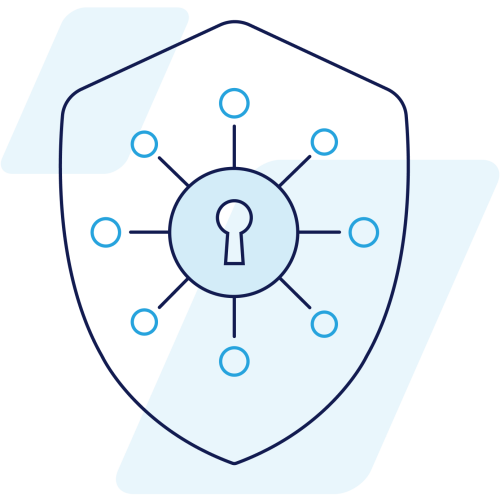 line art of a shield